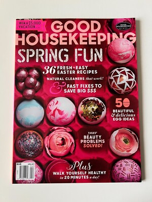 EASTER RECIPES * EGG IDEAS April 2017 GOOD HOUSEKEEPING MAGAZINE Natural Cleaner