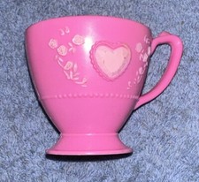 Vtg Mattel Barbie Pink Heart Tea Set Replacement Piece - Teacup
