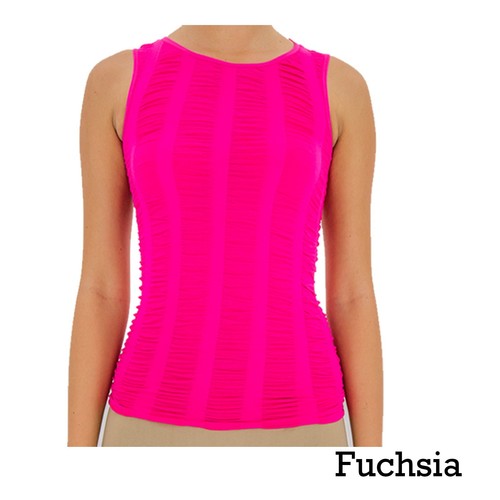 Women's Seamless Sleeveless Ruched Tank Top Stretch Spandex Regular Back OneSize - Picture 6 of 8