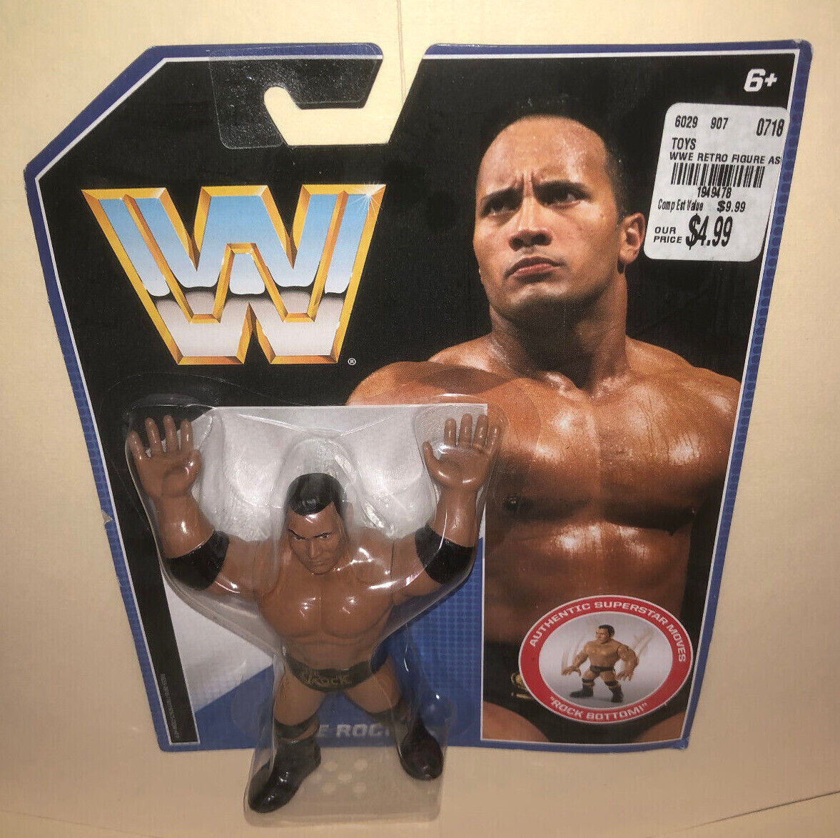 The Rock WWE Retro figure Dwayne Johnson WW WWF world wrestling