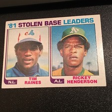 Ricky Henderson stolen base leader 1981