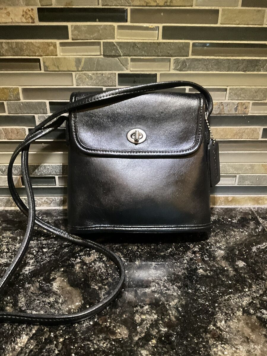 Coach Vintage Tango Flap Glovetanned Leather Bag Black Coach Vintage Tango Flap Glovetanned Leather Bag Black
