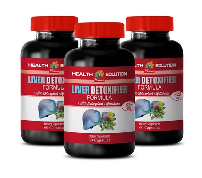 liver capsules - Liver Detoxifier 825mg - detoxifying formula 3 Bottles