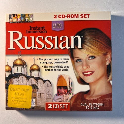 Speak Russian Instant Immersion Russian 2 CD ROM Set for PC & MAC Sealed!
