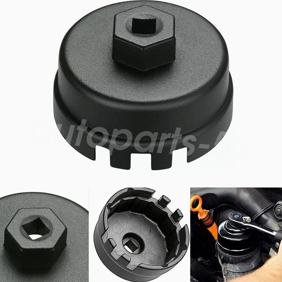 For Toyota Lexus 64MM 14 Flutes Oil Filter Cap Wrench Cup Socket Remover Tool US Foto 2 de 4