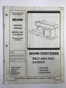 craftsman belt disk sander
