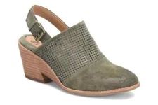 NEW SOFFT Sabie slingback block heel bootie Green Size 10M