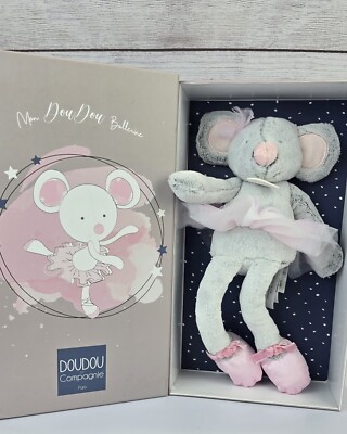 NIB Mon DouDou et Compagnie Paris Ballerina Mouse Plush 