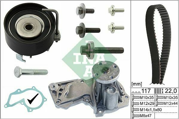 KIT DISTRIBUZIONE+POMPA ACQUA FOR FORD - FIESTA VI - 1.4 B/LPG  MOT. RTJB