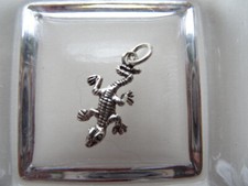 1 MINI Anhänger EIDECHSE  15mm  925 Silber für Ohrringe Ketten Armbänder