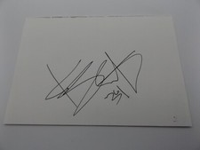 6" x 4" AUTOGRAPH BOOK PAGE SIGNED BY KEVIN SCHWANTZ - MOTORCYCLE RACER