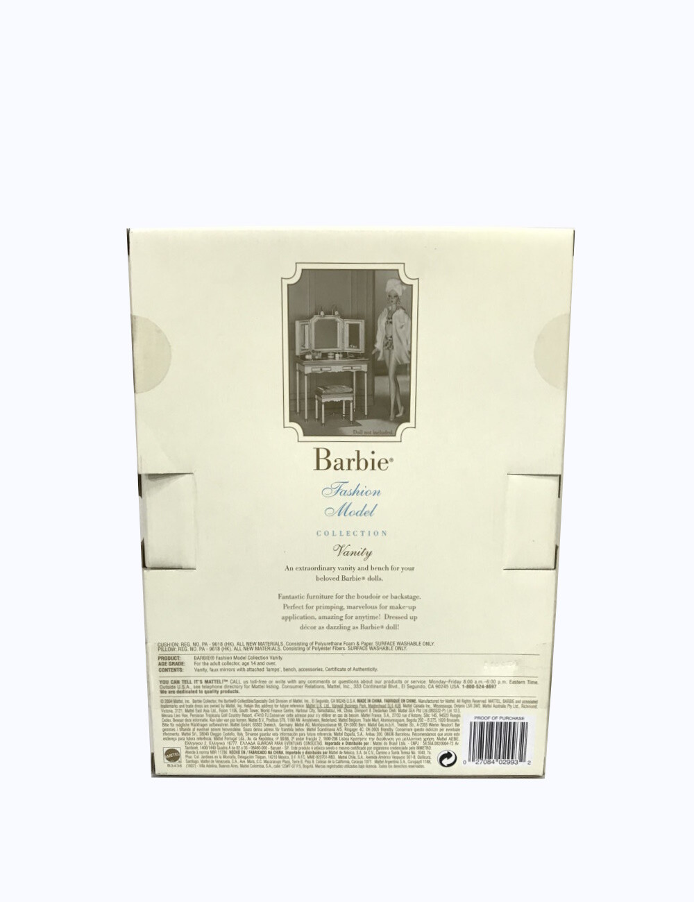 Mattel B3436 Barbie Fashion Model Collection Silkstone Vanity for sale