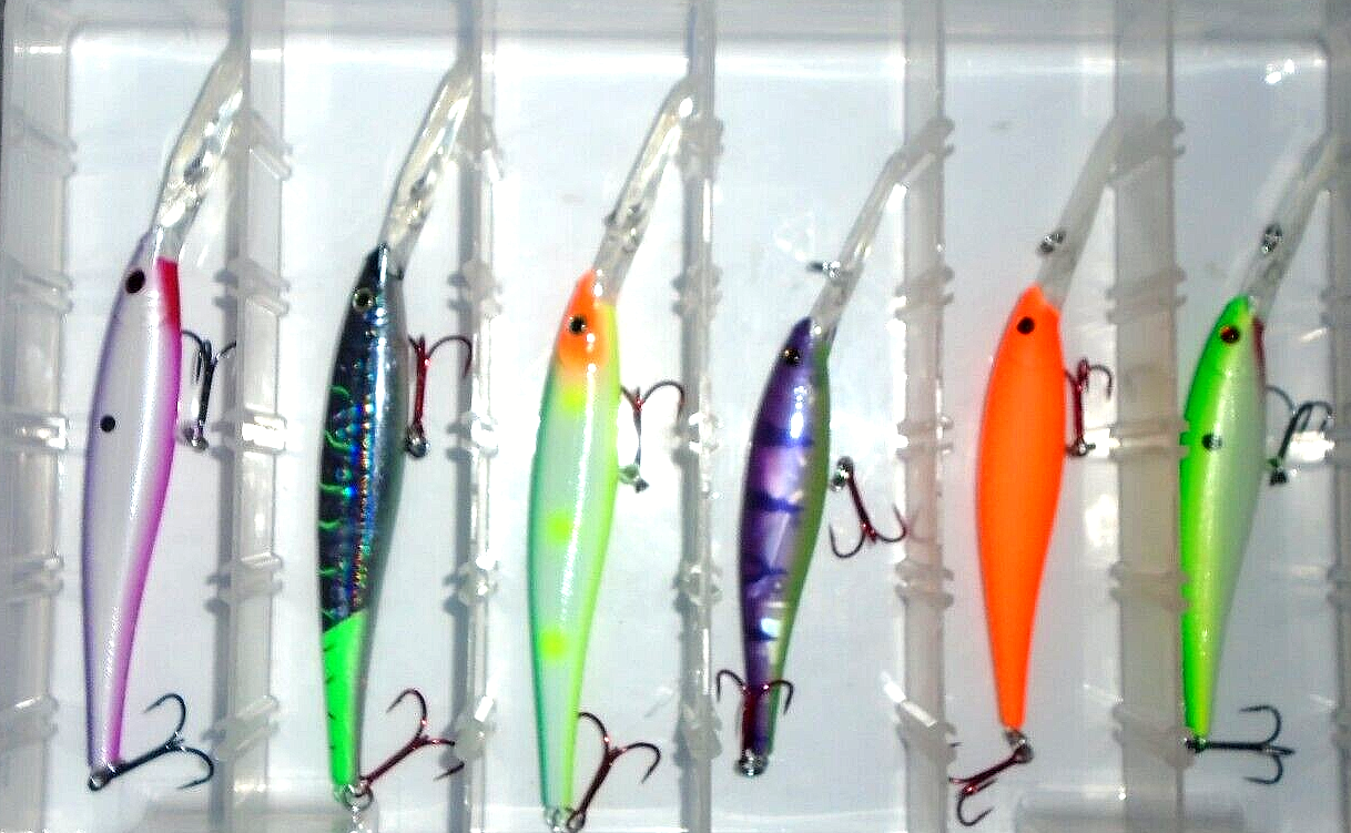 Berkley #11 & #9 Flicker Minnow Crankbait Pack W/ Box (Lot of 6 Baits-FM119-24)