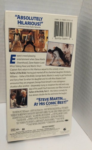 VHS - New Father of the Bride Part 2 II - Steve Martin - Diane Keaton New Sealed - Imagen 2 de 4