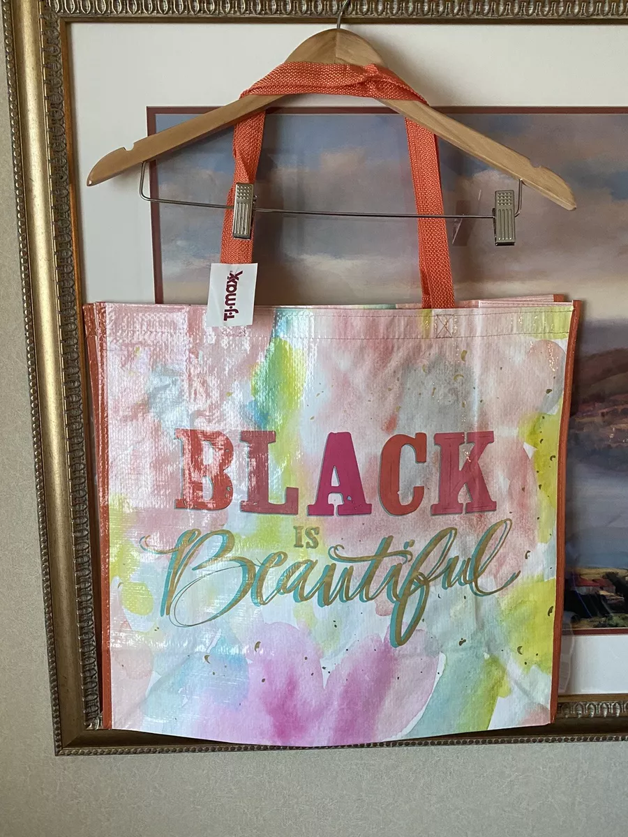 NWT (2) Bags Black is Beautiful Shopping Reusable Eco-Friendly TJ Maxx  FREESHIP