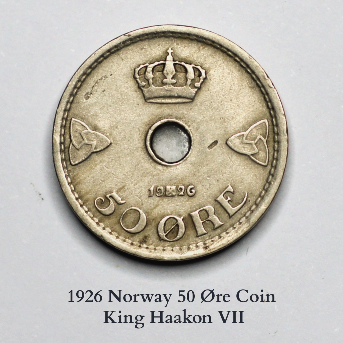 1926 Norway 50 Øre Coin - King Haakon VII - KM386#125 | eBay