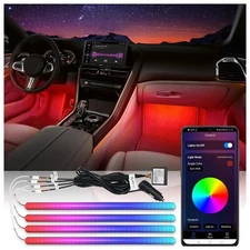 ATOTO Car LED Lights, Smart Interior Lights with App Control, 160 LEDs RGB In...