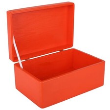 Wooden Storage Box with Hinged Lid | 10 Colours | 3 Sizes | Natural Wood