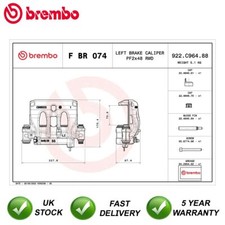 Brake Caliper Front Rear Left Brembo Fits Mercedes Sprinter 2.1 Cdi 3.0 1