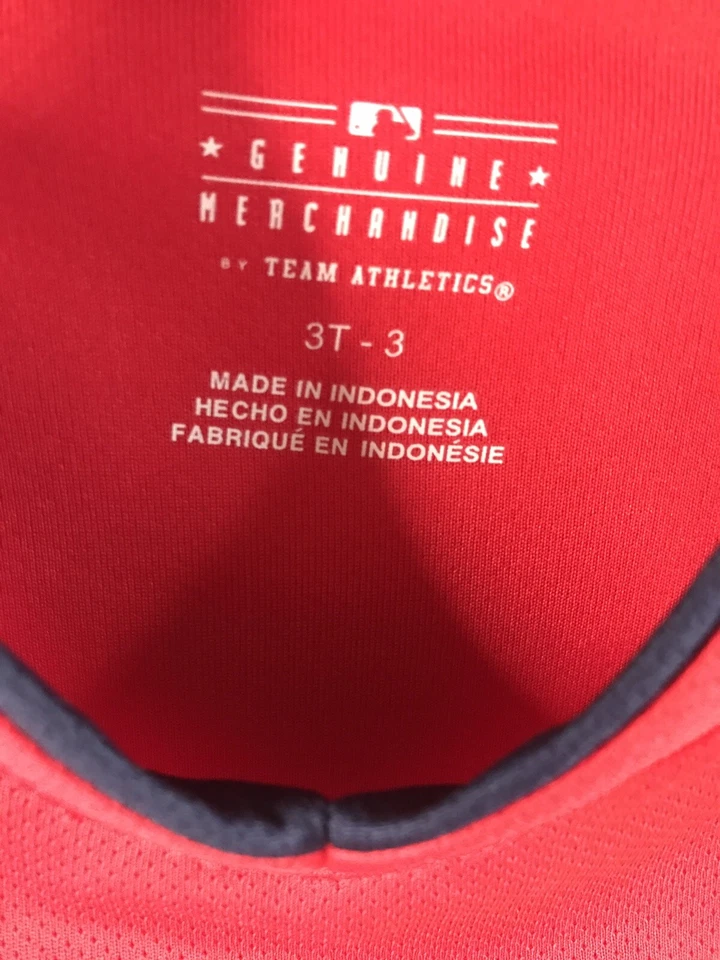 Toddle MLB Los Angles ANGELS Red Baseball Jersey Shirt SIZE 3T Toddle Baby - Image 2 of 4