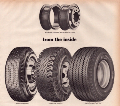 Firestone Truck Tires 1965 Vintage Print Ad Duplex Butyl Accu Ride Sup R Tuf