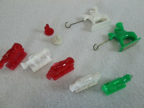 Vintage 1950's lot of Cowboy Roundup game pieces by Simsco