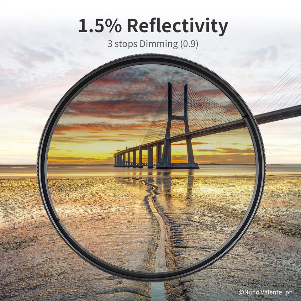 K&F Concept Circular GND8 lens filter 49-82mm Soft Graduated Neutral Density - Image 2 of 4