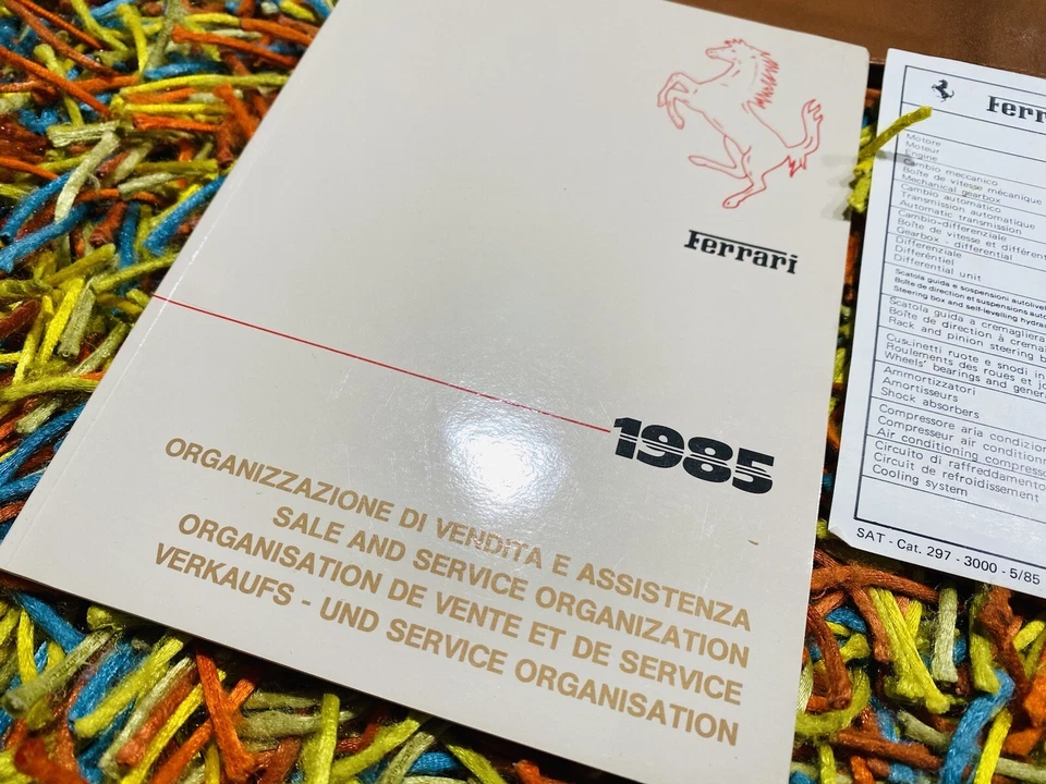 1985 1986 FERRARI 328 OWNERS MANUAL SET 328 GTB GTS 328GTB 328GTS TEMPORARY BK - Image 4 of 4