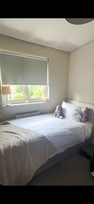 Grey Upholstered Fabric Single Bed Frame with Headboard + Drawers + Mattress