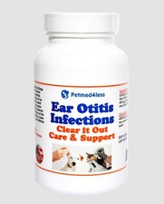 EAR INFECTION CARE Dogs and Cats - OTITIS - kill bacteria and yeast 120 caps USA