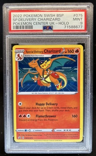 2022 Pokemon SWSH Black Star Promos Special Delivery Charizard #SWSH075 PSA 9