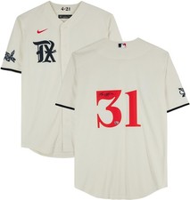 Max Scherzer Texas Rangers Autographed Nike City Connect Replica Jersey