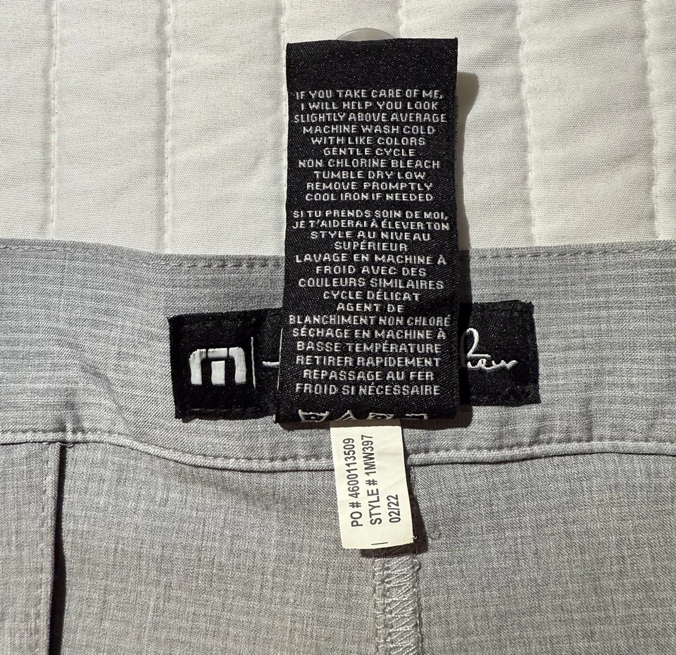Pantalones Cortos de Golf Chinos Travis Mathew Para Hombres 40 Gris Rendimiento Elastizados 10-1/2” Entrepierna Foto 4 de 4
