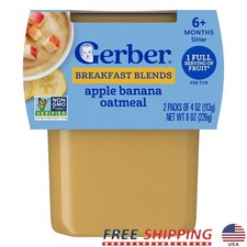 Stage 2 Baby Food Tubs 6 Months Fruit Cereal Purees Variety Pack 11 Nutrients