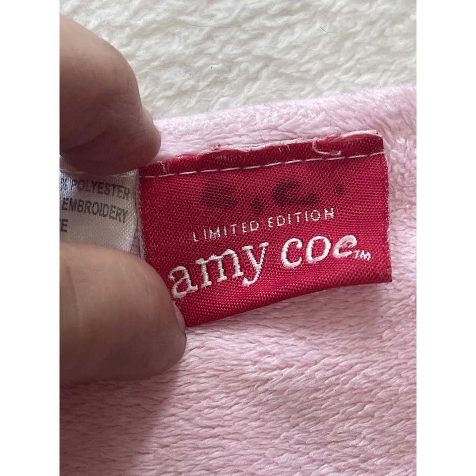Amy Coe Edición Limitada Mariposa Bebé Manta Guardería Rosa Marrón Retazos Niña Foto 4 de 4
