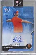 2020 Topps Now Road to Opening Day Blue 25/49 Pete Alonso #OD-260B Auto 3a8