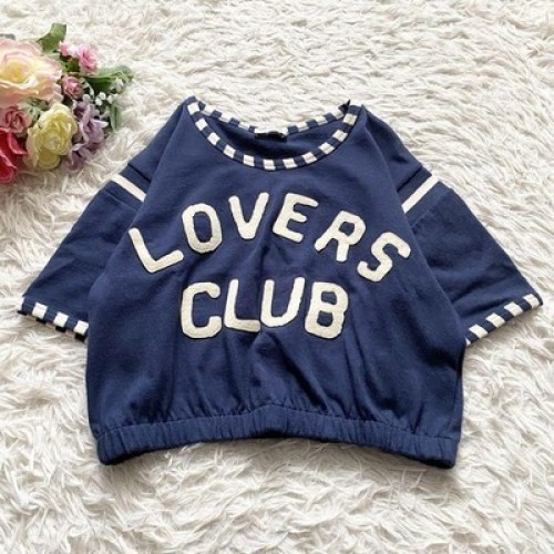 Maglietta Saint Laurent Lovers Club Crop M