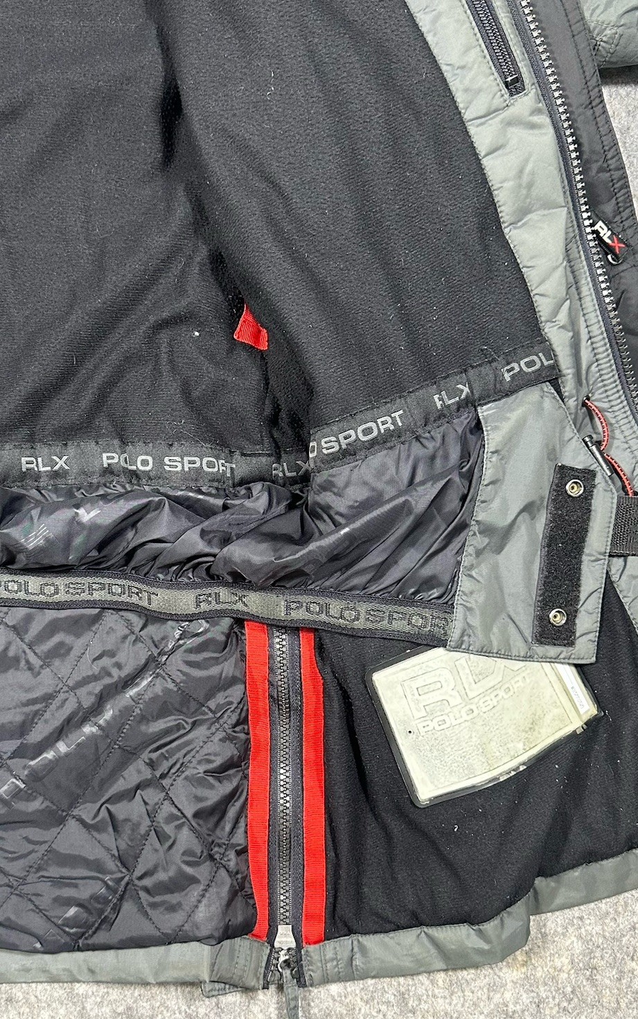 RLX Polo Sport Ralph Lauren Technical Ski Jacket Men’s L Gray Gore-Tex Hood READ thumbnail 16