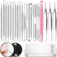 2025 Professional Pimple Popper Tool Kit - 22 PCS Blackhead Remover Tools