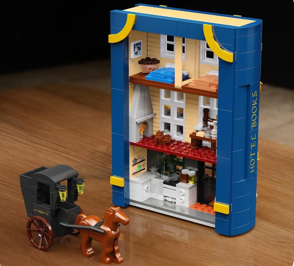 Magic World Hotel Wizarding Book Toy Building Blocks Set 680 pc Harry Sherlock - Image 2 of 4