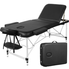 Portable Massage Table Aluminum Massage Bed Spa Bed Therapy Table, 28" W, 3 Fold