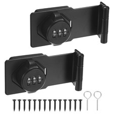 2-Pack Keyless Combination Lock 3.5" Password Hasp Door Locks Latch Black 