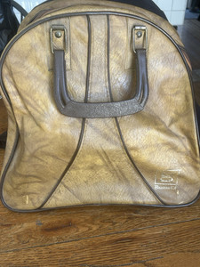 Brunswick 1-Ball Bowling Bag Brown leather Zip Closure Carry Handle One Size
