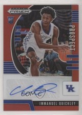 2020-21 Panini Prizm Draft Picks Prospect Red 80/199 Immanuel Quickley Auto 2r7