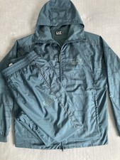 EA7 VENTUS Men’s Tracksuit Set Teal Blue Size XL Multi Logos Technical Fabric IT