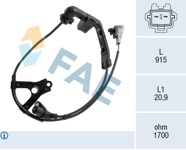 ABS Sensor Raddrehzahl FAE 78578 FüR Toyota Corolla Liftback Compact EE111_ 16V-image