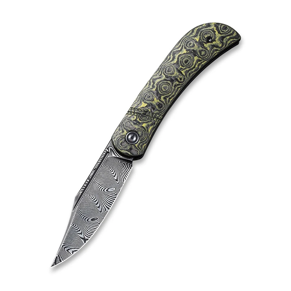 Civivi Knives Appalachian Drifter C2015DS-3 Damascus Steel Yellow Carbon Fiber - Image 3 of 4