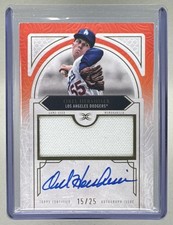 Orel Hershiser 2025 Topps Definitive Collection #DAR-OH Orange Patch Auto /25