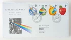 1987 Sir Isaac Newton Stamps GB FDC with Insert and Edinburgh Postmark