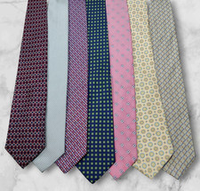 Brooks Brothers Makers Neckties Men's USA Made Italian Silk Ties Lot Of 7